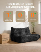 Upvilla Boneless Schaumstoff Couch – bequemes Bodensofa Mit Ergonomischem Design, Ohne Montage, Sitzsack Sofa für Wohnzimmer, Schlafzimmer, Apartment,Gaming & Büro