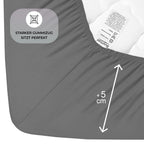 Buymax Spannbettlaken 90x200cm Baumwolle 100% Spannbetttuch Bettlaken Jersey, Matratzenhöhe bis 25 cm, Farbe Anthrazit-Grau