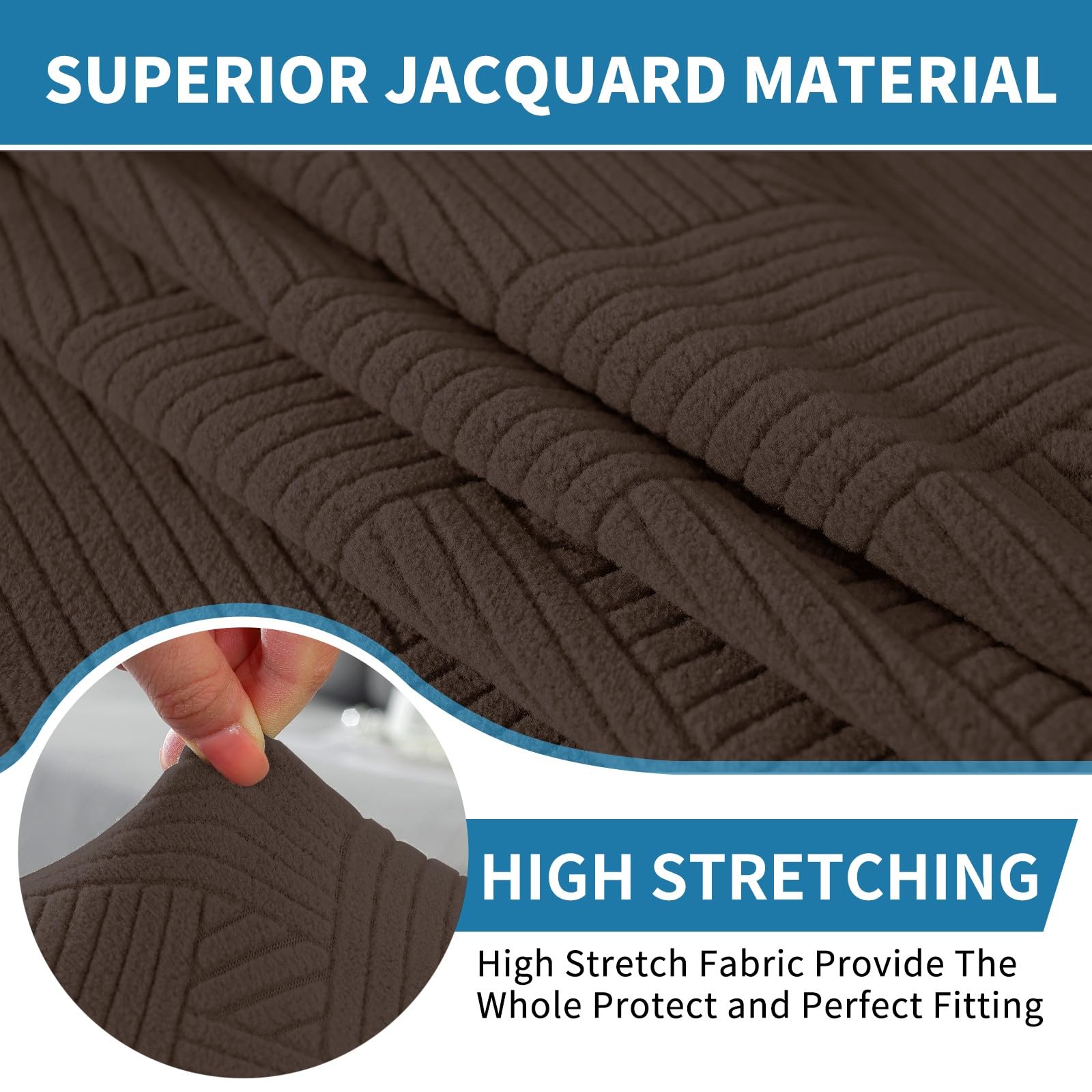 Ystyle Sofa Sitzkissenbezug Stretch, Sofa Sitzbezug, Elastischer Kissenbezüge, Sofa Sitzkissen Sofa Überzug Couch Überzug Schonbezug Sofabezug Sofaschoner (Kaffee, Großer 1 Sitzer)