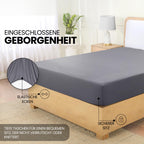 Utopia Bedding - Spannbettlaken 180x200cm - Grau - Gebürstete Polyester-Mikrofaser Spannbetttuch - 35 cm Tiefe Tasche