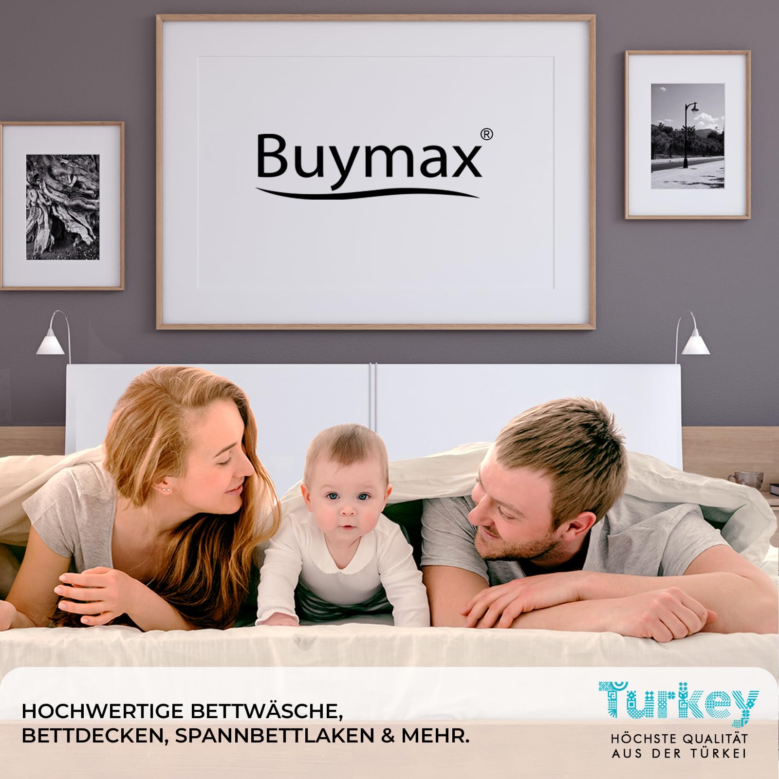 Buymax Spannbettlaken 90x200cm Baumwolle 100% Spannbetttuch Bettlaken Jersey, Matratzenhöhe bis 25 cm, Farbe Anthrazit-Grau