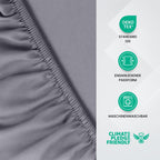 Utopia Bedding - Spannbettlaken 180x200cm - Grau - Gebürstete Polyester-Mikrofaser Spannbetttuch - 35 cm Tiefe Tasche