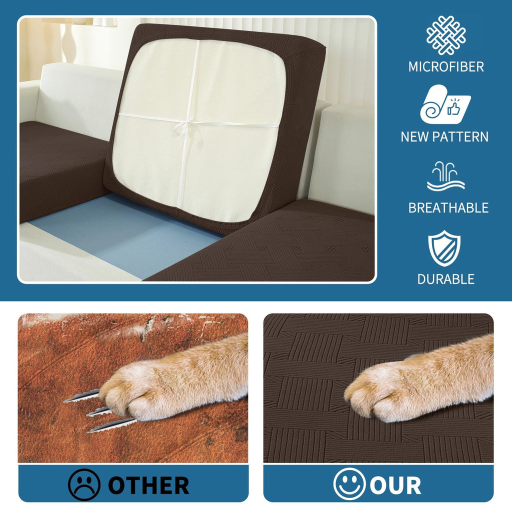 Ystyle Sofa Sitzkissenbezug Stretch, Sofa Sitzbezug, Elastischer Kissenbezüge, Sofa Sitzkissen Sofa Überzug Couch Überzug Schonbezug Sofabezug Sofaschoner (Kaffee, Großer 1 Sitzer)