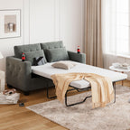 LINSY HOME Ausziehbares Schlafsofa – 2 Sitzer Sofa mit Schlaffunktion, Umwandelbares Sofabett, Schlafcouch mit Memory-Schaum für Wohnzimmer, Wohnungen und Kleine Räume