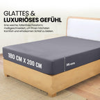 Utopia Bedding - Spannbettlaken 180x200cm - Grau - Gebürstete Polyester-Mikrofaser Spannbetttuch - 35 cm Tiefe Tasche