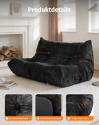 Upvilla Boneless Schaumstoff Couch – bequemes Bodensofa Mit Ergonomischem Design, Ohne Montage, Sitzsack Sofa für Wohnzimmer, Schlafzimmer, Apartment,Gaming & Büro