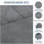 Yaheetech 2 Sitzer Sofa mit Schlaffunktion, 159cm Sofabett aus Samtstoff, Kleine Schlafcouch, 140,5 × 94 cm Liegefläche, für Wohnzimmer/Schlafzimmer, Dunkelgrau
