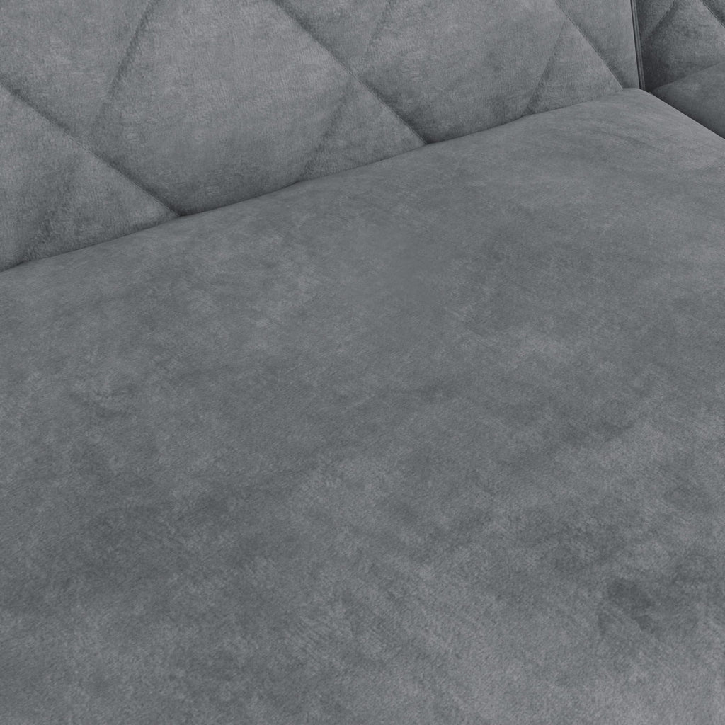 Yaheetech 2 Sitzer Sofa mit Schlaffunktion, 159cm Sofabett aus Samtstoff, Kleine Schlafcouch, 140,5 × 94 cm Liegefläche, für Wohnzimmer/Schlafzimmer, Dunkelgrau