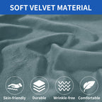 Ystyle Sofa Sitzkissenbezug Stretch, Elastischer Samt Sofa Sitzbezug rutschfest, Universal Sofaschoner Sitzfläche Waschbare, Sofakissen Bezug Wohnzimmer Sitzbank Bezug (1 Sitzer, Graublau)