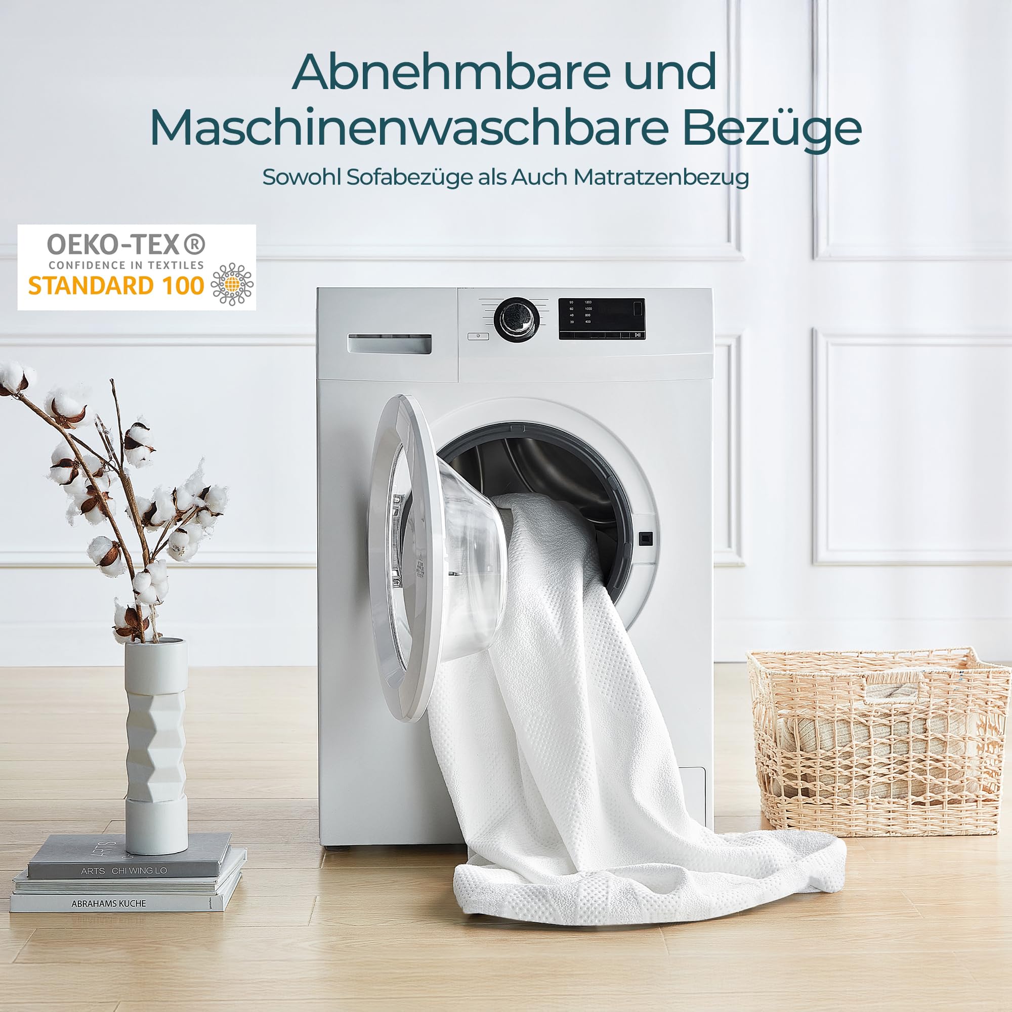 LINSY HOME Ausziehbares Schlafsofa – 2 Sitzer Sofa mit Schlaffunktion, Umwandelbares Sofabett, Schlafcouch mit Memory-Schaum für Wohnzimmer, Wohnungen und Kleine Räume