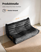 Upvilla Boneless Schaumstoff Couch – bequemes Bodensofa Mit Ergonomischem Design, Ohne Montage, Sitzsack Sofa für Wohnzimmer, Schlafzimmer, Apartment,Gaming & Büro