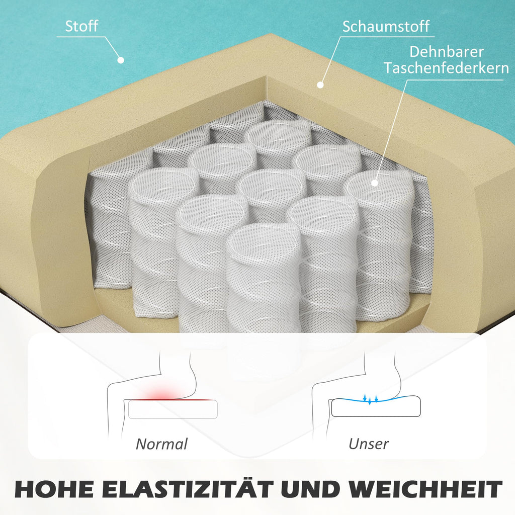 HOMCOM Sofa 2 Sitzer Couch, Kleine Loveseat mit Samt-Optik Modern Polstersofa für Wohnzimmer, Schlafzimmer, kleinen Raum, Grün 117 x 56,5 x 77 cm