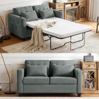 LINSY HOME Ausziehbares Schlafsofa – 2 Sitzer Sofa mit Schlaffunktion, Umwandelbares Sofabett, Schlafcouch mit Memory-Schaum für Wohnzimmer, Wohnungen und Kleine Räume