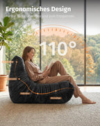 Upvilla Boneless Schaumstoff Couch – bequemes Bodensofa Mit Ergonomischem Design, Ohne Montage, Sitzsack Sofa für Wohnzimmer, Schlafzimmer, Apartment,Gaming & Büro
